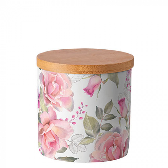 Barattolo piccolo in ceramica con tappo in legno Josephine