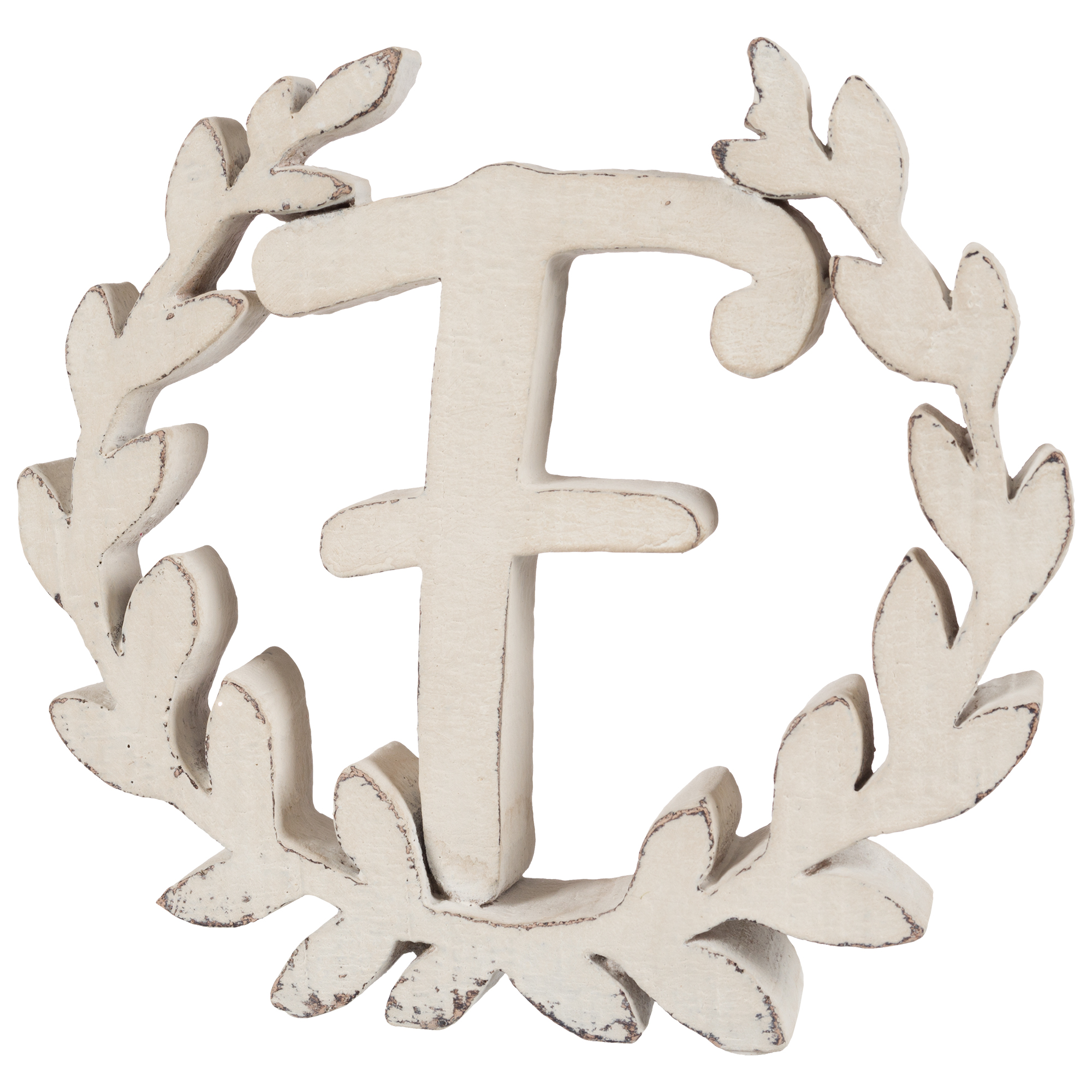 Lettera "F" decorativa da appoggio in resina di Coccole di Casa