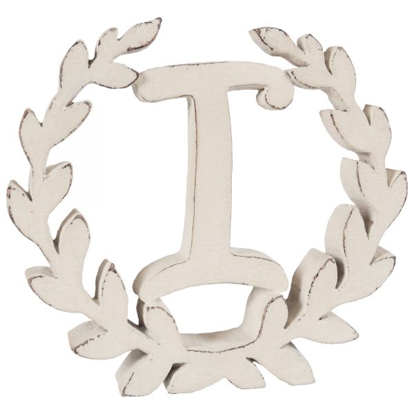 Lettera "I" decorativa da appoggio in resina di Coccole di Casa