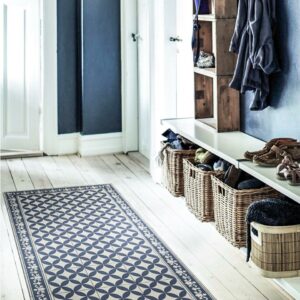 Tappeto Sofie Blu Concrete in vinile 80x195 Beija Flor - immagine 3