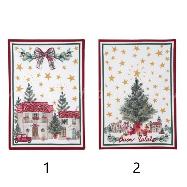 Canovaccio cucina "Un Natale Italiano" collection di Blanc Mariclò