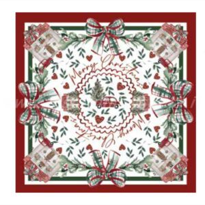 Porta panettone Copritavolo/Foulard "Un Natale Italiano" collection di Blanc Mariclò - immagine 2