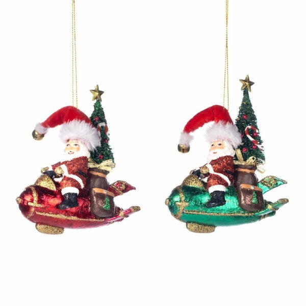 Decorazione natalizia da albero Babbo Natale su missile di Goodwill